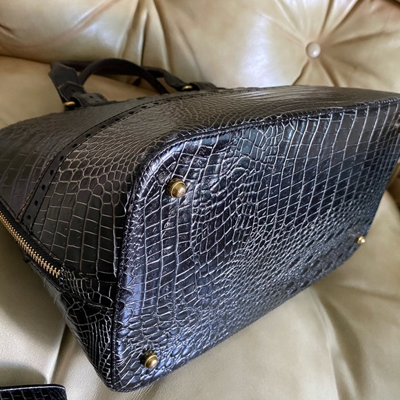 Vintage Brahmin Vivian Satchel & Wallet Set Melbourne Leather Tri-Color - Picture 9 of 15